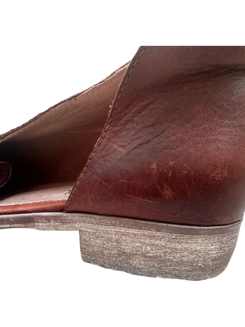 Free People Royale Flats Cutout Leather Pointed Toe D’Orsay Brown Size 40 9/9.5 - Picture 10 of 16